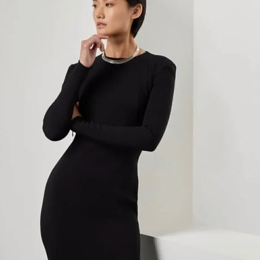 Ralph Lauren Purple Label Zinna Long-Sleeve Cocktail Dress